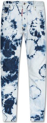 Tie-Dyed Straight-Leg Trousers