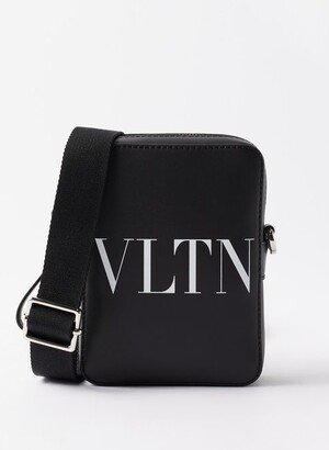 Vltn-print Leather Cross-body Bag