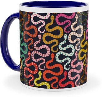 Mugs: Snake-A-Delic - Multi Ceramic Mug, Blue, 11Oz, Multicolor