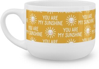 Mugs: You Are My Sunshine - Cute Sun - Gold Latte Mug, White, 25Oz, Yellow