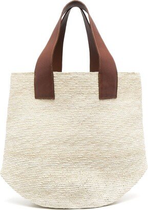 Oversized Straw Tote Bag