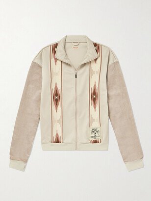 Kochi & Zephyr Webbing and Corduroy-Trimmed Jersey Track Jacket