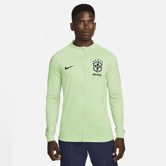 Brazil Strike Men's Dri-FIT Knit Soccer Track Jacket in Green