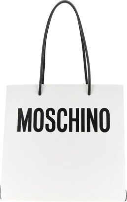 Logo Printed Shopper Tote Bag