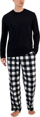 Men's Plaid Fleece Pajama Top & Pants Set, Created for Macy's