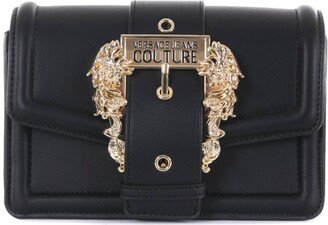 Logo Buckle Foldover Top Shoulder Bag