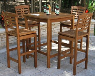 Havenside Home Eilaf Eucalyptus Outdoor Bar Stool - N/A