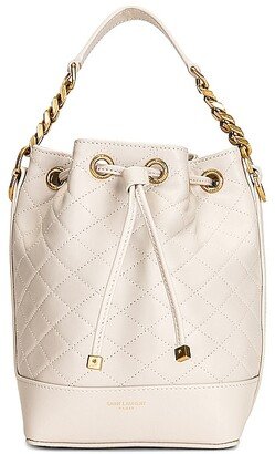 Seau Matelasse Bucket Bag in Cream