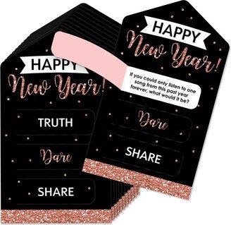 Big Dot Of Happiness Rose Gold Happy New Year Party Game Cards Truth, Dare, Share Pull Tabs 12 Ct