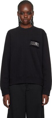 Black Layered Patch Sweatshirt