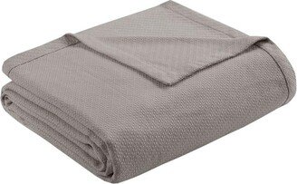 Gracie Mills Liquid Cotton Blanket, Grey - King