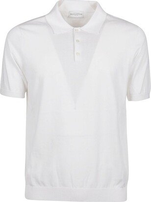 Button Detailed Short-Sleeved Polo Shirt-AD