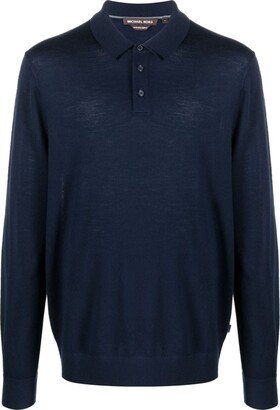 Long-Sleeve Merino Polo Shirt