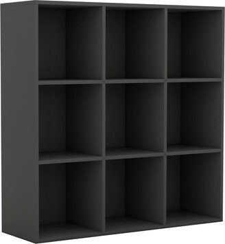 Book Cabinet Gray 38.6x11.8x38.6 Engineered Wood