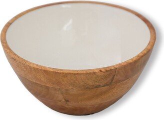 Jeanne Fitz Wood Plus Collection Mango Wood Serving Bowl, Medium