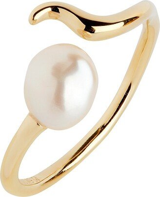 Moonshine 22K-Gold-Plated & 7-9MM Freshwater Pearl Ring