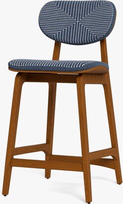 Scandinavian Counter Stool Jonathan Adler Inkdrop Lapis Blue