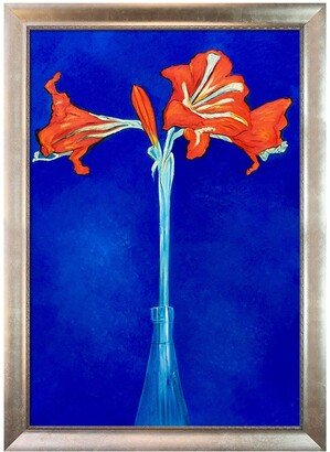 OVERSTOCK ART Amaryllis - Framed Oil Reproduction of an Original Painting by Piet Mondrian