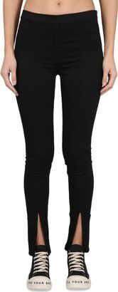 Slit-Detailed Stretch Leggings