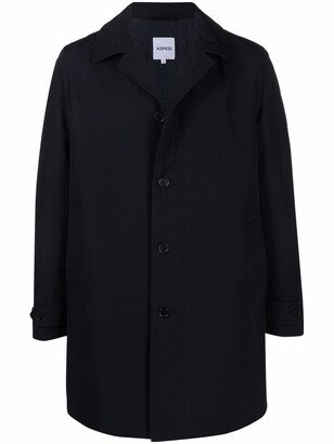 Single-Breasted Cotton-Blend Coat-AA
