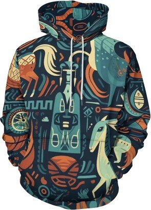 LDZDGD Novelty Vintage Nordic Tribal Graphic Pullover Hoodie