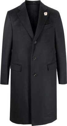 Single-Breasted Cashmere Coat-AJ