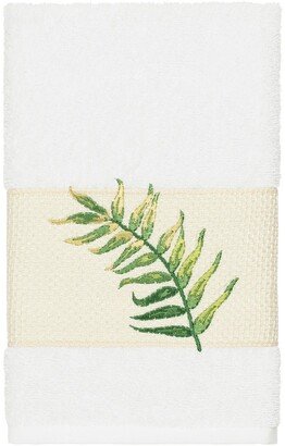 Zoe Embellished Hand Towel - White