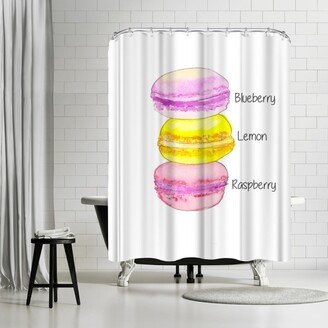 71 x 74 Shower Curtain, Macarons Txt by Alison B