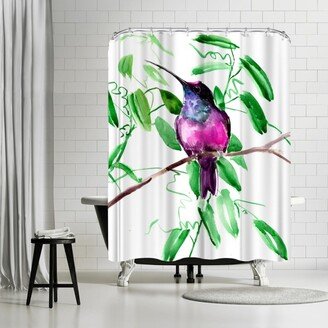 71 x 74 Shower Curtain, Hummingbird Pink by Suren Nersisyan