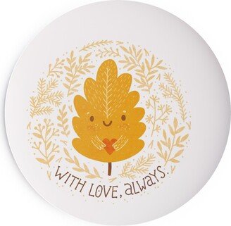 Salad Plates: With Love, Always - Yellow Salad Plate, Yellow