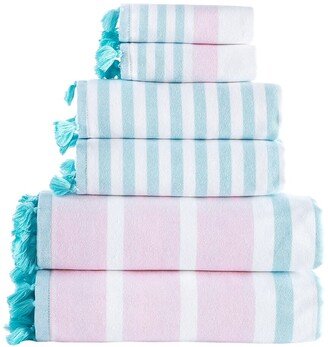 Turkish Pesthemal 6Pc Towel Set-AB
