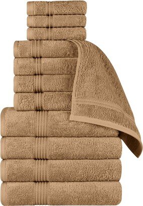 Egyptian Cotton 12Pc Highly Absorbent Solid Ultra Soft Towel Set-AA