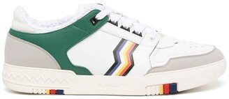 Zigzag-Print Leather Sneakers