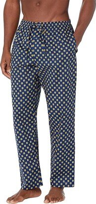 Woven PJ Pants (Fall Royal/Victorian Crest Print) Men's Pajama