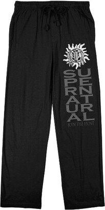 Supernatural Show Title Men's Black Sleep Pajama Pants-XL