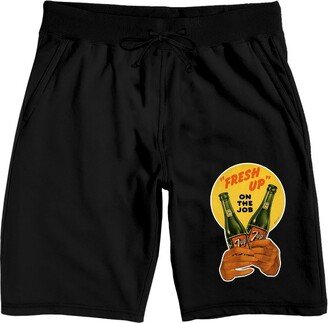 7UP Fresh Up On The Job Men's Black Sleep Pajama Shorts-XL