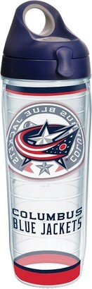 Columbus Blue Jackets 24 Oz Tradition Classic Water Bottle - Clear, Navy