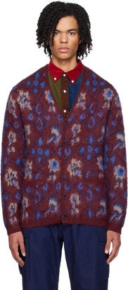 Burgundy Botanical Cardigan