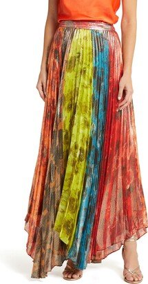 Katz Sunburst Pleated Maxi Skirt