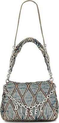 Medium Charm D Shoulder Bag in Blue