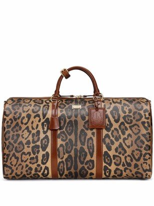 medium leopard-print Crespo travel bag