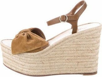 Suede Bow Accents Espadrilles