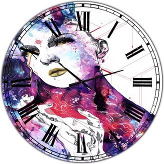 Designart the Flowing Us Large Modern Wall Clock - 36 x 36