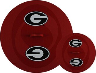 MasterPieces FanPans Team Logo Silicone Lid Set, 2 Pack - NCAA Georgia Bulldogs