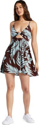 Juniors' Evening Glow Keyhole-Cutout Mini Dress