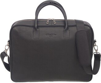 Club Rochelier Top Handle Messenger Leather Briefcase