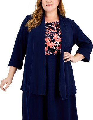 Plus Size Open-Front Cardigan