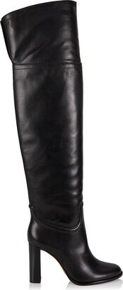 Lauren 90MM Leather Over-The-Knee Boots