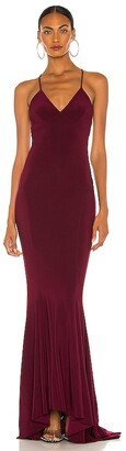 x REVOLVE Low Back Slip Mermaid Fishtail Gown-AA