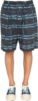 Logo Print Bermuda Shorts-AB